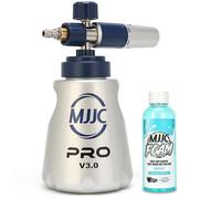 MJJC PRO V3.0 Ultimate Foam Cannon for Pressure Washers - Professional Car Wash Accessory Kit with Thick Foam, Stainless Steel, 44 fl oz Bottle (Pro V3.0 (1/4" Quick Connector) + SOAP Sample)