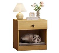 MJJRWF Solid Wood Cat Bed Nightstand Set, Multifunctional Storage Side Table, Small Storage Cabinet For Living Room/Bedroom(Style 7)