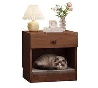 MJJRWF Solid Wood Cat Bed Nightstand Set, Multifunctional Storage Side Table, Small Storage Cabinet For Living Room/Bedroom(Style 12)