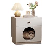 MJJRWF Solid Wood Cat Bed Nightstand Set, Multifunctional Storage Side Table, Small Storage Cabinet For Living Room/Bedroom(Style 14)