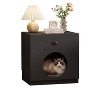 MJJRWF Solid Wood Cat Bed Nightstand Set, Multifunctional Storage Side Table, Small Storage Cabinet For Living Room/Bedroom(Style 16)