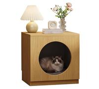 MJJRWF Solid Wood Cat Bed Nightstand Set, Multifunctional Storage Side Table, Small Storage Cabinet For Living Room/Bedroom(Style 1)