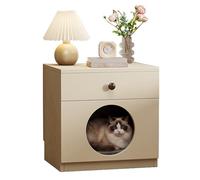MJJRWF Solid Wood Cat Bed Nightstand Set, Multifunctional Storage Side Table, Small Storage Cabinet For Living Room/Bedroom(Style 15)