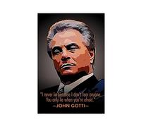 MJKO John Gotti Motivational Quotes Canvas Poster Bedroom Decor Sports Landscape Office Room Decor Gift Unframe-style 12x18inch(30x45cm)