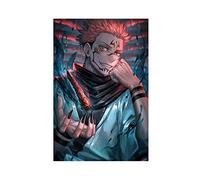 MJKO Jujutsu Kaisen Ryomen Sukuna Canvas Poster Wall Art Decor Print Picture Paintings for Living Room Bedroom Decoration Unframe-style 16x24inch(40x60cm)