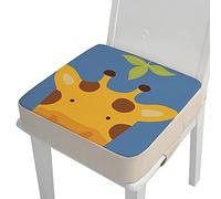 MJLOMJ Baby Booster Seat for Dining Table Cotton and Linen Non Slip Washable Baby Booster Seat Cushion 2 in 1 Removable Toddler Heighten Chair Increasing Cushion with Safety Buckle,Fawn,10cm