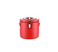 MJMLUCK 10/15/20/25/30L Insulated Container, Plastic Bucket with 304 Inner Liner and Lid, Commercial Soup Barrel for Party, Restaurant and Street Vending (15l)