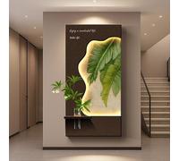 MJMLUCK 3D Vision Wall Art Decor with Led Light Creative Sandstone Painting, Modern Minimalist Wall Decor Art for Hotel, Lobby, Living Room, Bedroom (Brown 50 * 100cm/19.7 * 39.4in)