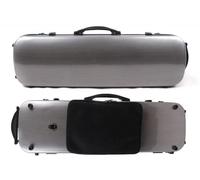 MJMLUCK 4/4 Full Size Violin Case Mixed Carbon Fiber Rectangular Code Lock Violin Box Lightweight Light Color Case with Strong Strap Violin Bag (Sliver) (Sliver)