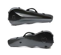 MJMLUCK 4/4 Violin Case Hard Shell Travel Carbon Composite Fiddle Case,Detachable Backpack Straps, Ultra-Light Build,Protection,Waterproof Durable (Black) (Black)