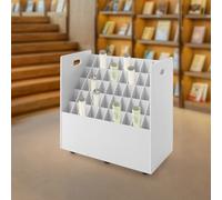 MJMLUCK 50 Slots Blueprint Storage Organizer Mobile Roll File Cart Construction Plan Holders Blueprint Cabinet with Wheels Vertical File Box for Blueprints Posters Construction Plans Gift Wrap Map