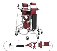 MJMLUCK Adult Standing Walker, Portable Lower Limb Training Stangding Walker, 8 Wheels Anti Tilt,Adjustable Height Walker Aid for The Disabled (Color : A+B, Size : 150-180CM) (A+b 150180CM)