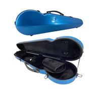 MJMLUCK Carbon Composite 4/4 Violin Case Hard Shell Travel Fiddle Case, Suspension Padding, Backpack Straps, Ultra-Light Build,Protection,Waterproof Durable (Black) (Blue)