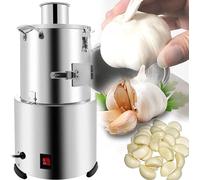 MJMLUCK Electric Garlic Peeler Automatic Whole Garlic Peeling Machine - Large Radiator + Handle, Stainless Steel Garlic Peeler, for Restaurants Barbecue Shops Canteen