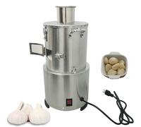 MJMLUCK Electric Garlic Peeling Machine, Stainless Steel Garlic Peeler, Whole Garlic Separator, MAX Yield of Peeled Garlic 77Ibs/h, 110V Dried Garlic Peeling Machine for Business