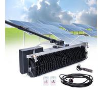 MJMLUCK Electric Solar Panel Cleaning Tools,60cm Roller Brush Head,Solar Photovoltaic Panel Cleaning Machine,Water Fed Pole Cleaning Kit,Outdoor Window Cleaning Brush with Two Power Converter,7.5M/2