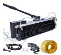 MJMLUCK Electric Solar Panel Cleaning Tools,60cm Roller Brush Head,Solar Photovoltaic Panel Cleaning Machine,Water Fed Pole Cleaning Kit,Outdoor Window Cleaning Brush with two Power Converter,3.5M/1