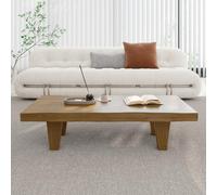 MJMLUCK Elegant Japanese Floor Table, Low Coffee Table for Tatami Sitting, Low Rectangular Tea Table, for Tatami Sitting On The Floor Bedroom Bay Window Tea Room (Brown 120 * 60cm/47.5 * 24in)