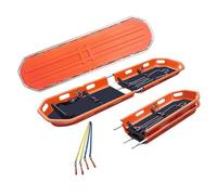 MJMLUCK Emergency Air PE Basket Stretcher,Folding Basket Stretche with Lifting Bridle Stainless Steel Basket Emergency Stretchers, Medical Emergency Patient Transport,for Helicopter Rescue,Orange (O