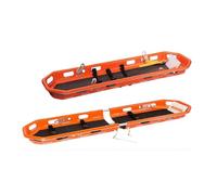 MJMLUCK Emergency Air PE Basket Stretcher, Stainless Steel Basket Emergency Stretcher Basket, Portable Separable Heavy Duty Stretcher for Air Sea Mountain Rescue,Orange