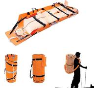 MJMLUCK Foldable Spine Board Stretcher, Backboard for Patient, Transfer Backboard EMT Immobilization Portable Patient Transport Rescue PE Plastics Ambulance Stretcher for Medical Emergency Rescue(Ro