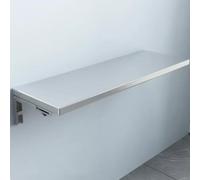 MJMLUCK Folding design, Wall Mounted Table Wall Mounted Folding Table Small Desk,Made 304 Stainless Steel, Smooth Surface, Support Frame at The Bottom, Rounded Corner Design, 304 Stainless Steel Bra