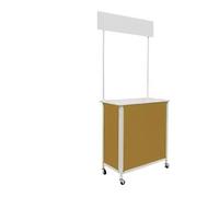 MJMLUCK Folding Promotional Counter Table, Portable Reception Event Desk Front Desk Podium Table Exhibition Stand,commercial Supermarket Tasting Table Booth Kiosk Trade Show Display Banner Advertis
