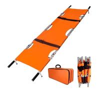 MJMLUCK Folding Stretcher for Medical Emergency - Portable Transport Stretcher for Patient Transfer/Casualty Evacuation,353 lbs Capacity with Handles,Straps and Carrying Case,Blue-79 * 21 * 9in (Ora