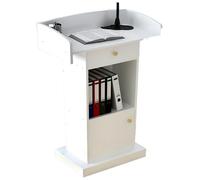 MJMLUCK Lectern Podium Stand, Host Wood Podium, Multifunction Floor Lectern Podium Stand with Drawer, Podium Standing Desk for Classroom Auditorium Church Office,B (D)