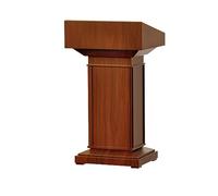 MJMLUCK Lectern Podium Stand, Podium Stand Wood, Floor Standing Podium, Speaking Lectern Reception Desk,Church Pulpit W/Storage Shelf and Drawer, Ideal for Speakers Conference Auditorium Church (Col
