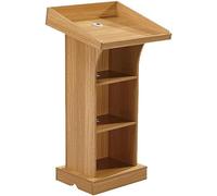 MJMLUCK Lectern Podium Stand, Wooden Podium, Lectern Podium Stand, Modern Minimalist Podium Auspices Podium for Restaurant Wedding (Color : Sandalwood, Size : One Size) (New Oak One Size)