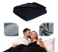 MJMLUCK Love Blanket - Waterproof Flannel Cotton & Sherpa, Multifunctional Dog Blanket Protects Sofa, Mattress & Furniture (Black, 40 * 57 in)