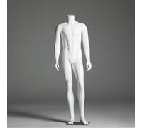 MJMLUCK Male Mannequin Full Body, Mannequin Body Form 74 Inches Mannequin, Realistic Head Arm Rotation Metal Base for Clothing Display, Sewing, Photographing,10 (12)