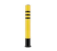MJMLUCK Metal Safety Bollard Post Driveway, Anti-Collision Parking Barrier, Parking Bollard with Reflective Tape, for Parking Lots Parking Spaces Underground Garages Road Planning(Yellow (2pcs)) (Y