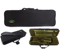 MJMLUCK New Lightweight Violin Case 4/4 Full Size Thick Padding Oblong Violin Case Bag Durable Handle,Strong Straps (Black) (Black)