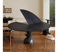 MJMLUCK Round Foldable Dining Table Replacement Top, Temporary Folding Desktop Extender Catering Banquet Party Tables, for Kitchen, Dining, Patio, Banquet (160cm/63in)