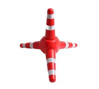 MJMLUCK Safety Bollard Post 24in Traffic Delineator Post Cone Four-Claw Traffic Cones Detachable Tumbler for Outdoor Indoor