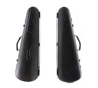 MJMLUCK Violin Case 4/4 Full Size Violin Box Hard Shell with Straps Handle Waterproof Strong Travel Box (Black) (Black)