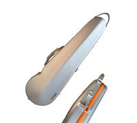 MJMLUCK Violin Case, High Hardness Ultra-Light Violin Case - Aerospace Composite Material, 1.6Kg, Fits 3/4 and 4/4 Sizes, Silver,A (A)