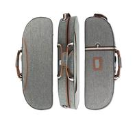 MJMLUCK Violin Case, High Hardness Ultra-Light Violin Case - Aerospace Composite Material, 1.6Kg, Fits 3/4 and 4/4 Sizes, Silver,A (gray2)