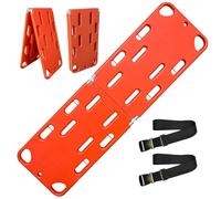 MJMLUCK Water Floating Stretcher PE 4-fold, Plastic Emergency Rescue Spine Board, Life Board with Seat Belt, First Responder Backboard, Weight Capacity 353lbs (RCE8)
