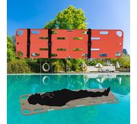 MJMLUCK Water Floating Stretcher Spine Board Foldable, Plastic Aquatic Spine Board Portable, Life-Saving Board Board for Water Park Swimming Pool (2folds)