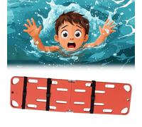 MJMLUCK Water Rescue Stretcher Folding Spine Board, Medical Stretcher Bed for Patient Immobilization Fracture Fixation, Portable Life-Saving Board(4-Folds) (2folds)