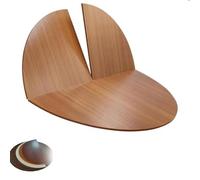 MJMLUCK Wood Table Top Extender Round Foldable Table Top Circular Wooden Tabletop 63 67 75 79in Replace Desktop for Indoor Outdoor Patio Table (Yellow Pomelo 170cm/67in)