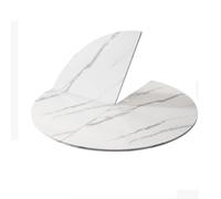 MJMLUCK Wood Table Top Extender Round Foldable Table Top Circular Wooden Tabletop 63 67 75 79in Replace Desktop for Indoor Outdoor Patio Table (Marble 190cm/75in)