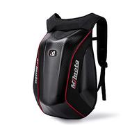 mjmoto Motorcycle Backpacks for Men Helmet Bags Waterproof hard shell 30-48L Expandable Storage Travel Bag Luggage, Red, XL, Fashion