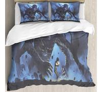 MJNLYDAO Bedding duvet set Reversible soft print set Hypoallergenic glue cover Bedding kit with 2 pillowcases,young boy lit the candle without realizing that there was a demon behind hi,200x228cm