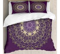 MJNLYDAO Bedding duvet set Reversible soft print set Hypoallergenic glue cover Bedding kit with 2 pillowcases,Design Floral Mandala Ornament. Illustration. For Coloring Book Greeting Ca,228x264cm