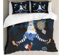 MJNLYDAO Bedding duvet set Reversible soft print set Hypoallergenic glue cover Bedding kit with 2 pillowcases,Confused after she has grown in size and do not know what to do on flying,228x264cm