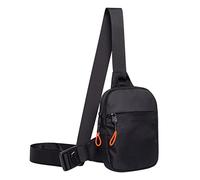 MJNUONE Mini Sling Chest Bag Waterproof Small Crossbody Bag Multi-purpose Lightweight Sling Bag for Men and Women, Black, univers, Casual Daypacks